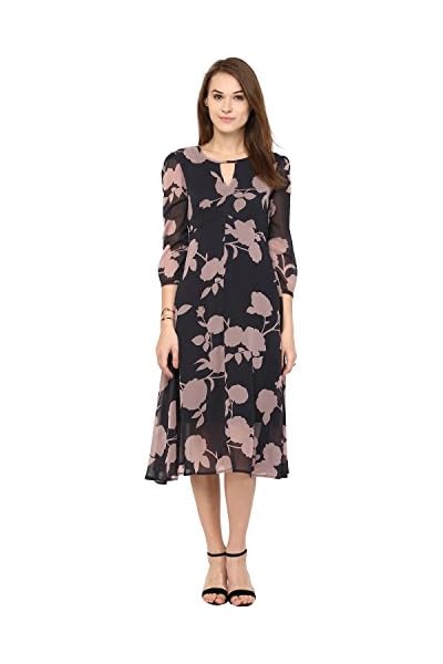 Harpa Round Neck Printed Dresses