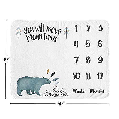 Sweet Jojo Designs Bear Mountain Milestone Blanket #TOP28