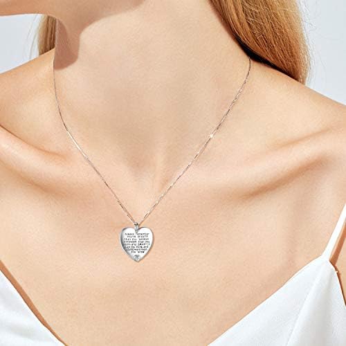 YFN Daughter Granddaughter Necklace Gifts Sterling Silver Always Remember You are Braver Than You Believe Jewelry Heart Pendant Necklace Inspirational Gifts