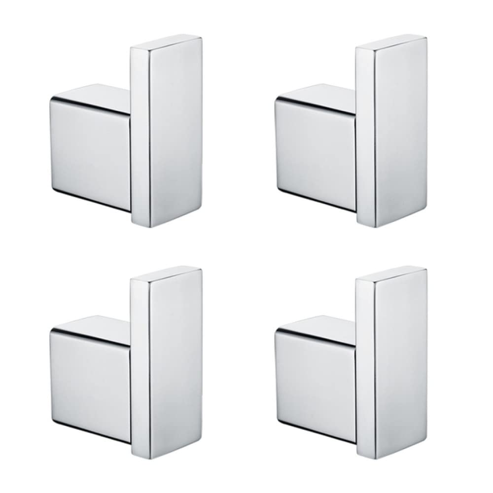 Crochet peignoir inox 304 chromé ARKERO : l'élégance carrée murale pour salle de bain