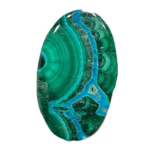 Pierre gemme malachite naturelle de forme ovale pour joaillerie artisanale