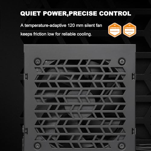 B850 850W Alimentatore ATX 3.1, Certificato 80+ Bronze, Supporto PCIe 5.1 450W, Non-Modulare, Ventola Silenziosa a Controllo di Temperatura 120mm, Active PFC, Garanzia 3 Anni per PC Gaming - Alimentatore - Immagine 8