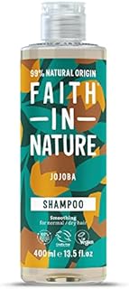 Faith In Nature Natural Jojoba Shampoo, Smoothing, Vegan & Cruelty Free, No SLS or Parabens, For Normal to Dry Hair, 400ml