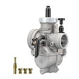 NIBBI Carburateur PE28 mm, Trois Jet Principal Et Lent/Pilot Jet, pour Moteur de Moto de 200 cc à 250 cc pour Moto Tout-Terrain 2/4 Temps et Mini Moto
