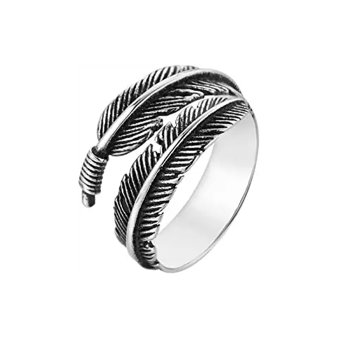 HCMA Anillo de Plumas de Acero Inoxidable para Hombres Cover