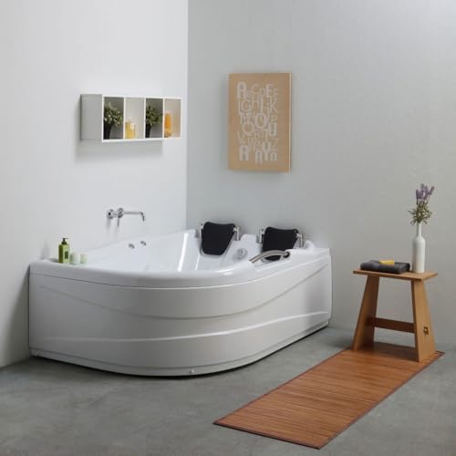 Kiamami Valentina BAÑERA DE HIDROMASAJE ACRÍLICA RINCONERA Derecha 2 PLAZAS | Aida