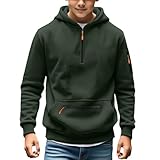 baby sweatshirt,Boys Half Zip Hoodies Casual Fall Winter Fashion Long Sleeve Hooded Sweatshirts Baggy Comfy Y2k Pullover Tops Teens Preppy Warm Outwear with Pockets B-Blackish Green 14-15 Years
