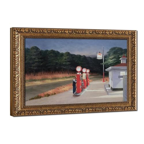 Toile Edward Hopper Gas 61x91 cm pour decoration murale de salon