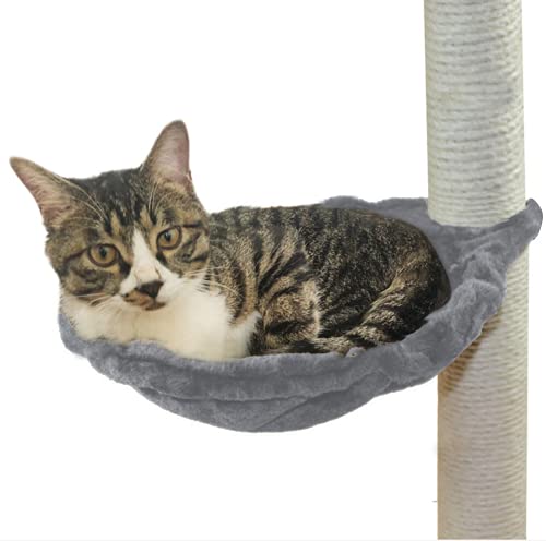 Shengocase 14.6" Grey Nest Basket Lounger Hammock Bed For Cat Tree Cat Tower Replacement, 5-Pack Hanging Toys, Cat Tree Accessories Hammock Attachment (Large Grey) #TOP3