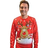 Morphsuits Men's, Rudolph Moving Eyes, X-Large