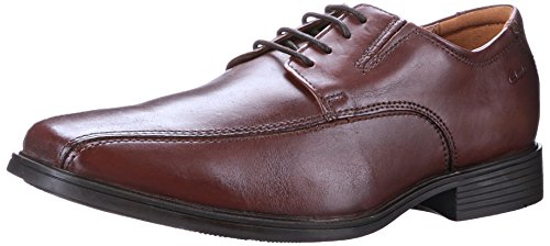 Clarks Tilden Walk - zapatos con cordones de cuero hombre, color marrón,...
