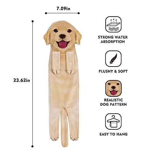 Funny Golden Retriever Dog Hand Towels For Bathroom Kitchen - Cute Decor Mothers Day Dog Mom Dad Gifts Decorative Hanging Washcloths Face Towels- Valentines Day Housewarming Gift For Dog Lovers #TOP5
