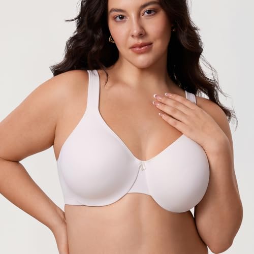 Image of DELIMIRA Women's Minimizer Plus Size Underwire Bras | Smooth, Full Coverage, Seamless, Tshirt Bra
