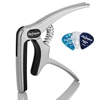 Premium Craftsmanship: The Leo Jaymz capo is designed for acoustic, electric guitars, as well as ukuleles, bass guitars, banjos, and mandolins. Sleek Zinc Alloy Design: Crafted from silver-plated zinc alloy. It perfectly balances style and function, ...