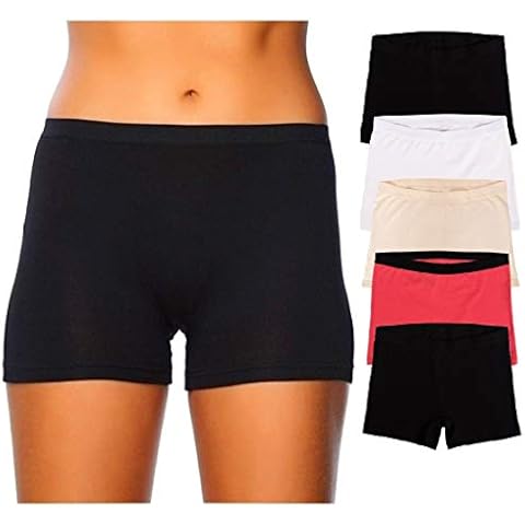 EVARI Women's Boyshort Panties Comfortable Cotton Underwear Pack of 5 (Winter, Large) Cover