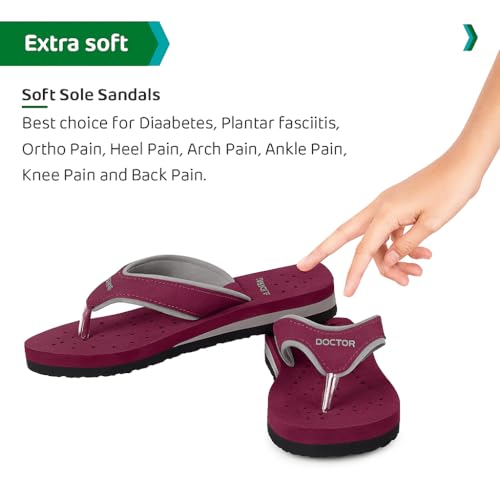 Image of ORTHO JOY Doctor Orthopedic Soft Slippers For Ladies Daily Use /mcr chappals for women /ortho slippers women