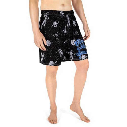 BRIEF INSANITY Comfortable Loose Fit Boxer Shorts | Funny Outer Space Astronaut Print Boxer Short Bottoms - Soft, Comfy Loungewear Pants (Give Me Space, Medium)2