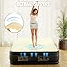 Queen Air Mattress with Built-in Pump,18'' Foam Topper Inflatable Mattress,Luxury Blow Up Mattress 2 Mins Self-Inflation/Deflation - Breathable and Flatness-Free for Camping, Home & Guests