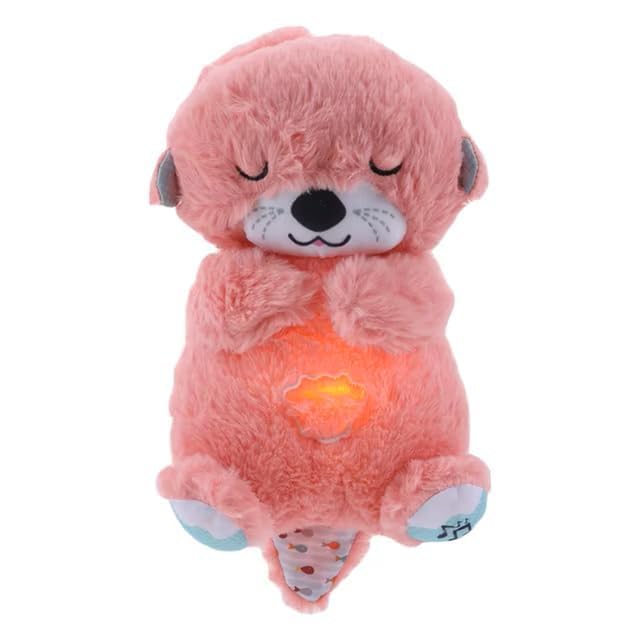 Image of AGC Breathing Teddy Bear with Music for Baby Sensory Sleep Lights Rhythmic Soft Toy, Lights and Breathing Motion, Breathing Toy Teddy Bear with Lights | Best Gift for Kids (Dark Pink)