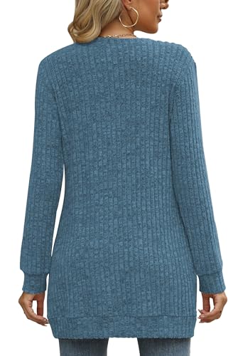 Image of Sweaters for Women Long Sleeve Crewneck Sweatshirt Loose Casual Tunic Tops