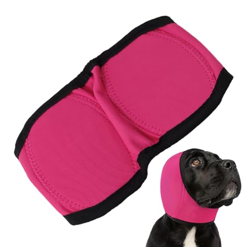 Adjustable Ear Wrap, Noise Reduction Hoodie, Pet Aid with Relaxation, Shower Helper with Security, 15.7 * 3.9inche Dog Muff, Puppy Calming Tool for Rain Grooming Scarf Maintenance