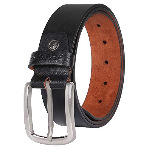 CREATURE Formal Casual Black Color Genuine Leather Belts For Men (Length- 46 inches BL-020)