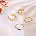 Mikovivi 4pcs Gold Toe Ring Set, 4 Styles Open Band Toe Ring Adjustable Summer Beach Foot Jewelry Elegant Gift for Women Beach Party Summer Camp Gift
