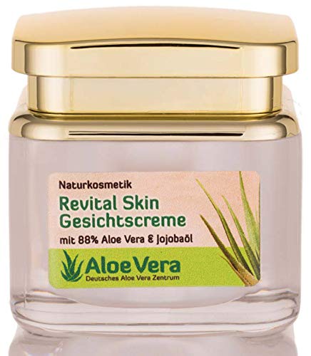 Aloe Vera Revital Skin Gesichtscreme, Naturkosmetik mit 88% Aloe Vera und Jojobaöl (1 x 50 ml)