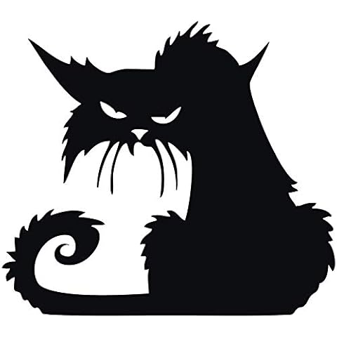 Win Stickers & Decals Evil Black CAT - BlackDye Cut Decal for Cars Bumpers Windows Notebooks etc Cover