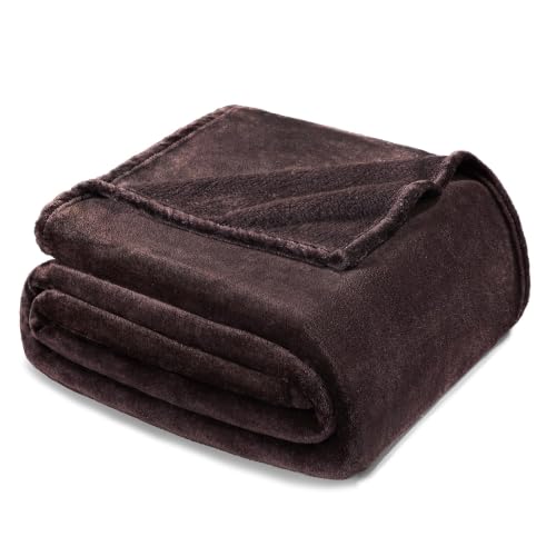 Exclusivo Mezcla Soft Fleece Blanket Queen Size for Bed, Coffee