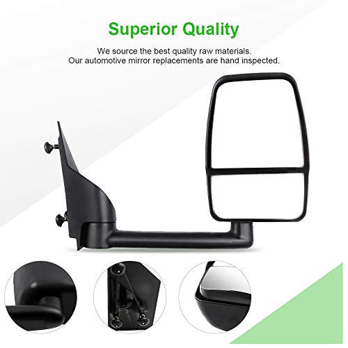 Scitoo Passenger Side View Mirror Fit For 2003-2011 For Chevy Express 1500/2500/3500 For Gmc Savana 1500/2500/35000 With Manual Fold Textured Right Exterior Mirror Gm1321426 #TOP1