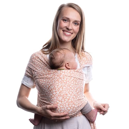 Image of Boba Baby Wrap Carrier - Original Baby Sling Carrier for Newborns (7-35 lbs), Soft, Secure, Hands-Free & Ergonomic, Ideal for Comfortable Bonding, New Parents (Serenity Blush Meadow)
