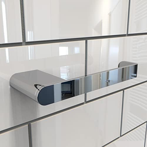 Agua Accessories Toilet Roll Holder Wall Mounted for Bathroom and Kitchen, Modern Design Stainless Steel Toilet Paper Holder ,Tissue Holder Chrome ,12 Years Guarantee