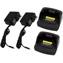 2-Pack RMM2050 Battery Charger Compatible with Motorola RMU2040 RMU2080D RMV2080 RMU2080 PMNN4434A RM Series Radio