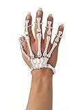 Forum Novelties Women's Skeleton Skull Hand Bracelet Costume, White, Standard