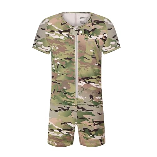 Body de camuflaje para hombre que evita desplazamientos con botones
