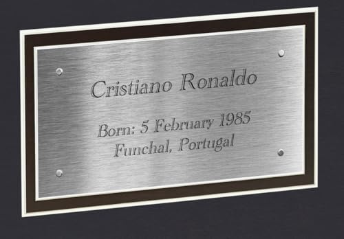 Large A3+ Signed CR7 Cristiano Ronaldo Real Madrid Display Autographed Signature Photo Photograph Picture Frame Football Soccer Poster Gift Manchester United Juventus Al-Nassr Portugal (Black Mount) - Thumbnail 2