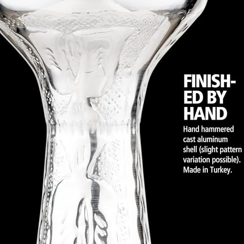 Meinl Percussion Aluminum Darbuka Egyptian Goblet Drum, Hand Hammered — Made in Turkey — Synthetic Head, 2-Year Warranty (HE-113) - Thumbnail 2