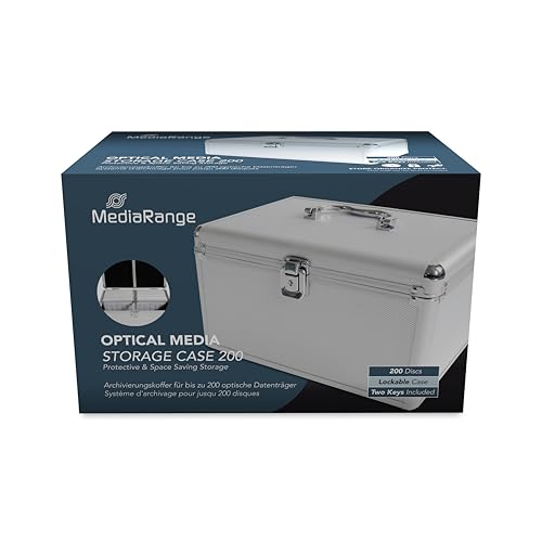 MediaRange BOX75 CD/DVD Suitcase Holds 200 Silver
