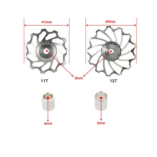 Polia de Metal, Romacci Roldana de cerâmica para bicicleta de estrada MTB Desviador traseiro de liga