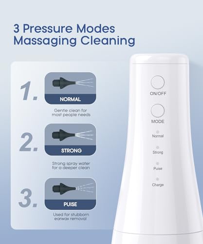 LMDGDS Ear Wax Removal,Wireless Ear Cleaner Tool with 3 Pressure Modes, Safe and Effective Ear Candles Wax Removal Kit for Adults- Includes Basin & 8 Tips, White - Thumbnail 4