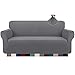 Granbest Housse de Canapé Extensible Jacquard 1 Pièce Housse Canapé 3 Places avec Accoudoirs Revêtement de Canapé (3 Places, Gris Clair)