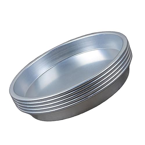 KICHOUSE 5piezas Plato De Comida De Aleación De Aluminio Platos Para Pizza Refrigerios y Galletas Para Picnics y Fiestas