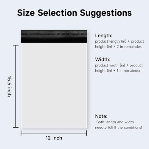 Image of Poly Mailers Shipping Bags with Strong Adhesive, Waterproof Mailing Bags for Clothing, T-Shirts, and Small Business Shipping