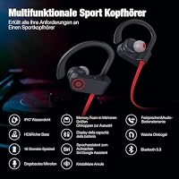 NUASI Bluetooth Kopfhörer, Kabellose Bluetooth 5.3 Sport-Kopfhörer mit IPX7 Wasserschutz für Joggen und Training – Ansicht 2