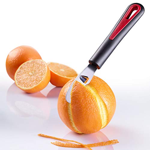 Westmark Galão descascador de laranja, 19 x 2,5 x 2,5 cm, preto/prata/vermelho