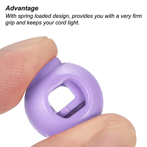 PATIKIL Cord Locks, 30 Pack Ball Spring Toggle Stopper for Drawstring Bag Shoelaces Violet, 17x22mm - Image 4