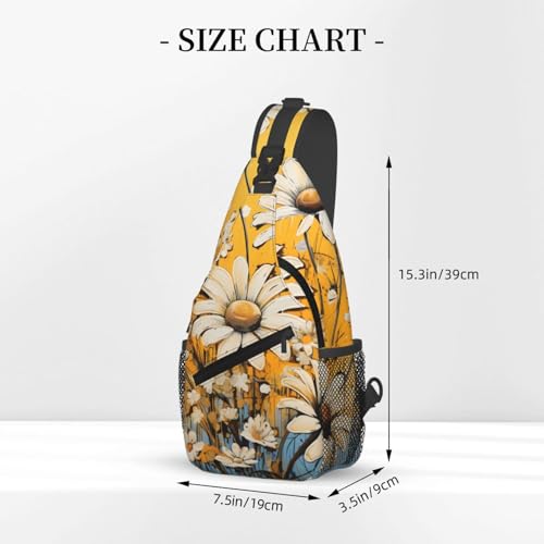 Bolso bandolera con diseño floral para mujer y hombre liviano miniatura 3