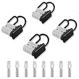 micrl 4 Pcs 50 Amp 6-8 Gauge Battery Quick Connector, Jumper Cable Plug Connect/Disconnect for Recov