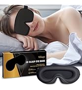 Sleep Mask for Women Men,100% Light Blocking 3D Sleeping Eye Mask,Non Pressure Eye Mask for Sleep...